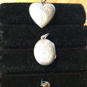 3X GIRLS STERLING SILVER PENDANTS